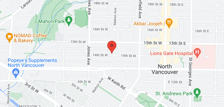map of 304 733 W 14TH STREET
